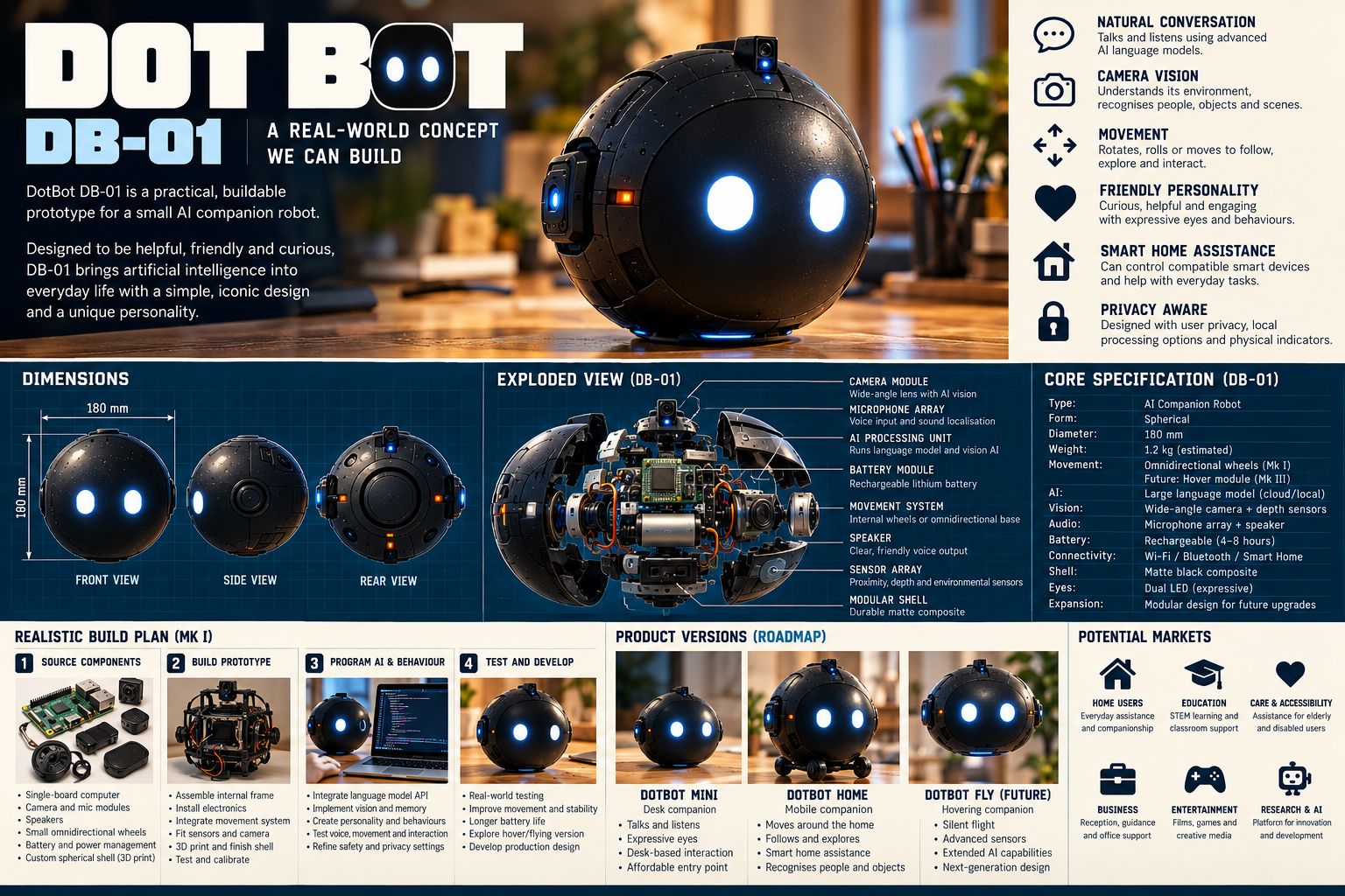 DotBot DB-01 real-world concept design sheet
